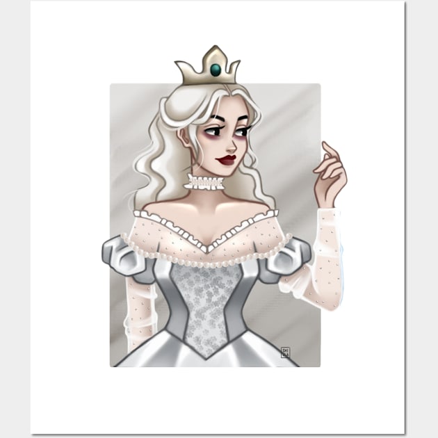 White Queen Wall Art by Smilla